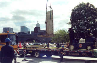Moving a section of the Berlin Wall